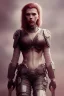 Placeholder: full body, Scarlett Johansson identify face, leather armour , big busty , pintura, ,details,texture,8k quality, florest, Minimalism, Romanticism, Expressionism, Impressionism