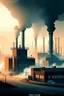 Placeholder: Air pollution realistic by factories