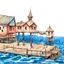 Placeholder: buildings on stilts upon a pier