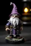 Placeholder: dnd gnome, no beard, dark grey skin, purple eyes, white hair, alatriste hat