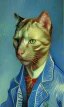 Placeholder: Portrait of a cat by Van Gogh