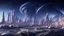 Placeholder: beautiful city on an alien planet in the future