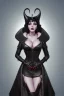 Placeholder: Joan Collins as evil queen in black leather, leather, busty, cleavage, angry, stern look. character design by cory loftis, fenghua zhong, ryohei hase, ismail inceoglu and ruan jia. unreal engine 5, artistic lighting, highly detailed, photorealistic, fantasy