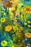 Placeholder: flores de pradera en primavera estilo van gogh