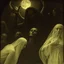 Placeholder: Daguerrotype close up some mysterious figures, odd background, Hieronymus Bosch Max Ernst ambient light, by Minicavio Quollati and Marlost Endgulp, Amano, Botticelli, Alphonse Mucha