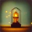 Placeholder: fireflies in a lantern, many ghostly lights inside a belljar, fairy lights, polaroid, symmetry, luminescent glow, moody, tender, photorealistic, octane render, golden hour