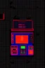 Placeholder: Focus on the Cockpit of a spaceship, alarm ringing, red indicator lit. Pixel art
