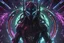 Placeholder: Machine with RGB cyber mask in 8k solo leveling shadow artstyle, Crystal and Symbiote them, neon effect , magic circle, close picture, full body, apocalypse, intricate details, highly detailed, high details, detailed portrait, masterpiece,ultra detailed, ultra quality
