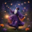 Placeholder: Hyper Realistic Sufi Whirling with Purple & Orange Islamic Sufi Rustic Grungy in a beautiful flower garden at dark night with fireflies & starts on sky