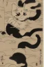 Placeholder: cat, ukiyo-e, highly detailed, black and white