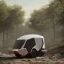 Placeholder: An autonomous electric recreational vehicle for traveling outside the city to nature, and when the vehicle reaches nature it splits into 2 units, one a residential unit and the other becomes a small vehicle