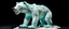 Placeholder: A cyan ice elemental polar bear yeti designed in German folk art painted by Salvador Dali