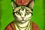 Placeholder: antropomorphic Frida Kahlo cat