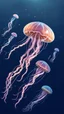Placeholder: Draw jellyfish, translucent and slightly shining, floating in the dark. Let their forms blur like the boundaries between a dream and reality.