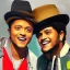 Placeholder: Painting of Bruno mars and Anderson paak