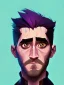 Placeholder: Portrait of a 30 year old strange gay warlock like Jake Gyllenhaal