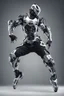 Placeholder: Excited art hip hop dancer wearing biomechanical,full body