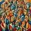 Placeholder: piccasso crowd people cubism