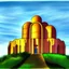 Placeholder: Goetheanum painted with colors