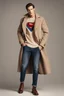 Placeholder: Men's Superman's Zara coat Winter elegant inspired by Superman's emblem design beige tones with dual color on a white background, product catalog photography, soft spot lighting, depth of field, 4k –ar 3:5 –q 2