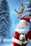 Placeholder: Santa, reindeer, waterfall, white fire, red green blue, high definition, ultra 8 k, liquid lighting, fire, rain, realistic