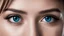 Placeholder: a realistic closeup photo of a personâs eyes, their pupils and irises are in the shape of QR Codes, a realistic closeup photo of a personâs eyes