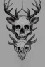 Placeholder: deer god skull demon angel lineart color one head