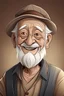 Placeholder: create a happy old man character for a fact and trivia YouTube channel