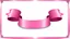 Placeholder: pink ribbon graphic element with canvas texture and lighting