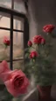 Placeholder: Spring is coming, fresh red roses and shoots, flowers are blooming. The night came early, the dawn came late, the buckets were full of flowers, and dew was at the door. There are also green dates hanging from the branches.