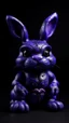 Placeholder: A dark purple cosmic elemental bunny designed in Japanese Oni masks painted by Giovanni Battista Sassi