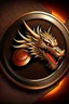 Placeholder: dragon logo, leather background