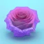 Placeholder: transparent multicolor crystal rose