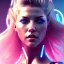 Placeholder: Katheryn Winnick, American shot, cyberpunk, gradient color, BLUE, PINK, CYAN, neon, insanely detailed, 16k resolution, perfect eyes, cinematic smooth, intricate detail