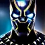 Placeholder: Ultra detailed fullbody Portrait in oil on canvas of black panther merges with ironman ,intense stare,extremely detailed digital painting, extremely detailed face,crystal clear Big eyes,with full head inside portrait, mystical colors ,perfectly centered image, perfect composition, rim light, beautiful lighting,masterpiece,8k, stunning scene, raytracing, anatomically correct, in the style of robert e howard and Ken Kelley and Ohrai Noriyoshi and Simon Bisley and tomzj1