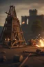 Placeholder: trebuchet fire at castle, bokeh like f/0.8, tilt-shift lens 8k, high detail, smooth render, down-light, unreal engine, prize winning