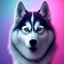 Placeholder: Husky, neon pink eyes, 8K, cinematic lighting, sharp focus, masterpiece, expert