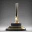 Placeholder: sport winners podium (((three different height))) matte black empty, award trophy :: golden narrow lines elements seams, hyper details, third view, 3/4 angle