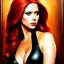 Placeholder: portrait of beautiful busty Natasha Romanoff (Black Widow) painting by Brom , oil on canvas, cinematic composition, extreme detail,fit full head inside picture,8k