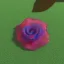 Placeholder: transparent multicolor crystal rose leaf