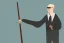 Placeholder: digital illustration of a blind man , holding cane