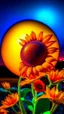 Placeholder: Big sun flower with the full moon