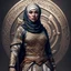 Placeholder: Fhoto full body, reality, Raw, hijab as warrior, digital art, with logo text "addie", intricate details, powerful composition, captivating, , trending on artstation, sharp focus, studio photo, intricate details, highly detailed, by addie_digi