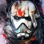 Placeholder: photorealistic luke skywalker helmet with weathered painting , illustration on coarse canvas by <agnes cecile> and <Yoji Shinkawa>, ornate and intricate details , soft smooth lighting, ultra detailed concept art,