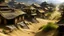 Placeholder: ancient, fantasy, chinese town, dune, crater, sand strom, destroyed chinese houses