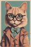 Placeholder: smart cat with glasses
