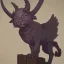 Placeholder: cat gargoyle with goat horns and wings on its back Nick Harris style