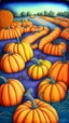 Placeholder: pencil drawing with colored pencils of a pumpkin patch, colorful