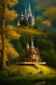 Placeholder: dreamcastle stand on a hill, forest, night, 8k resolution, high-quality, fine-detail, intricate, fantasy art, detailed matte, volumetric lighting, illustration, 3D