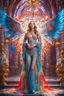 Placeholder: Gorgeous photography full body Beautiful super model Russian dressing Lady Angel colorful art conceptual, amazing artwork, hyper detailed, ultra maximalist quality, 12k , close-up portrait,crystal ornaments vbackground